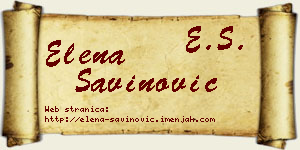 Elena Savinović vizit kartica
